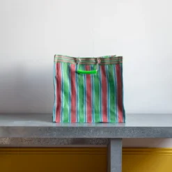 Panier carré - Vert & Rouge