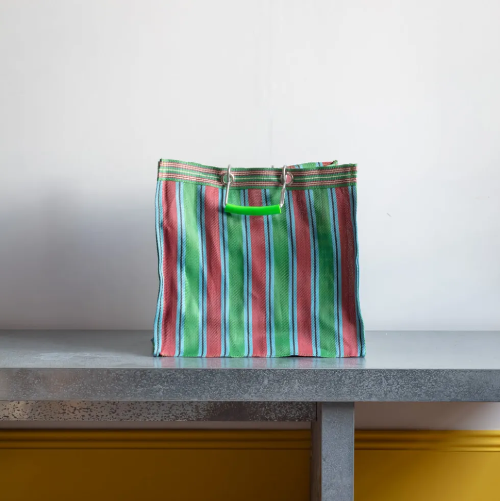 Panier carré - Vert & Rouge