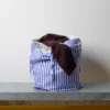 Panier à linge - Rayures bleues