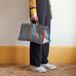 Panier rectangulaire - Orange & Bleu