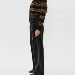 6397 - Pantalon Side Dart - Ebony