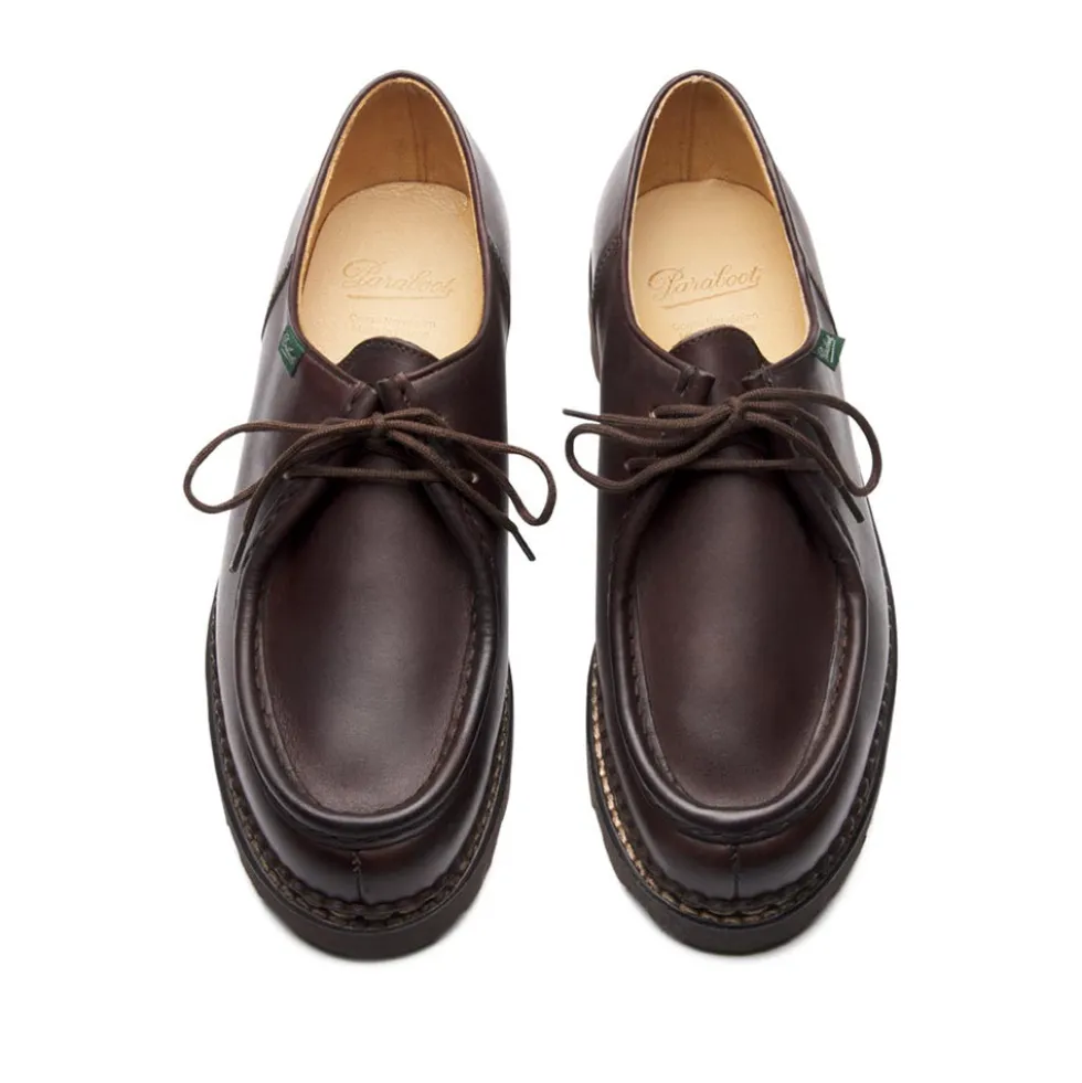 Paraboot - Derbies Michael en cuir - Lisse Marron