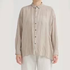 Pas de Calais - Chemisier Tencel/Ramie Botanical Dye - Gris