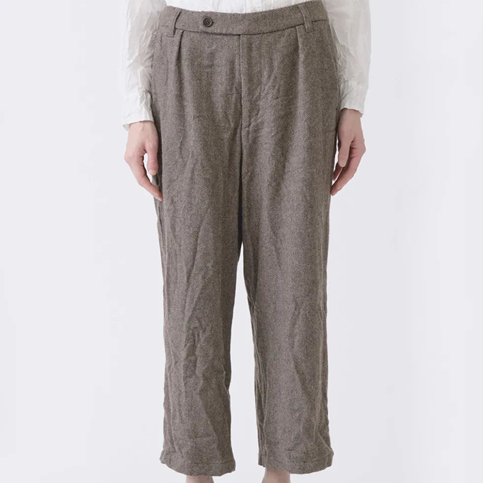 Pas de Calais - Pantalon Large Chevron - Beige