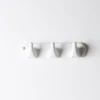 Patere 3 crochets en porcelaine - Blanc