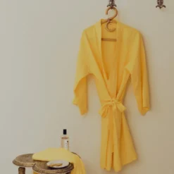 Peignoir en lin - Jaune Citronnade
