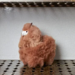 Peluche Lama en alpaga - Noisette