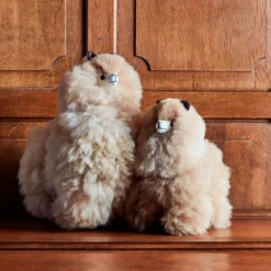 Peluche Lama en alpaga - Sandstone