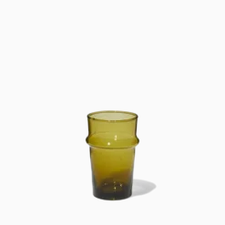 Petit verre marocain en verre soufflé - Vert foncé