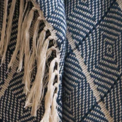 Plaid en lin et coton Canyon - Denim