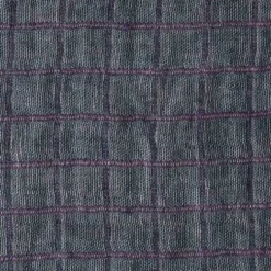 Plaid en lin lavé - Carreaux Violet & Vert