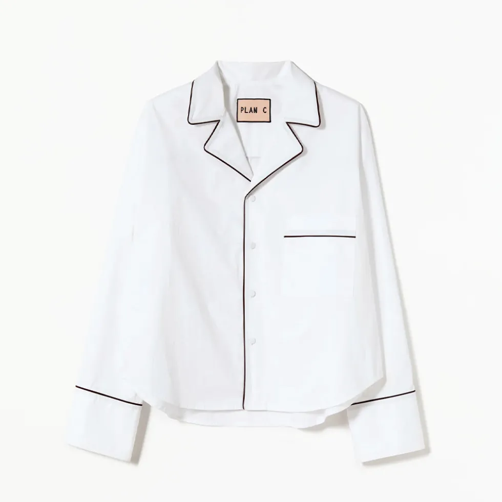 PLAN C - Chemise Boxy - Blanc