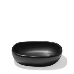 Plat carré en argile - Noir