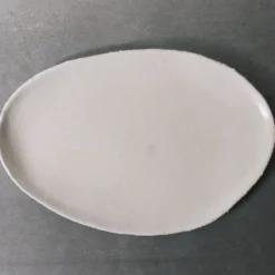 Plat en grès émaillé Wabi - Blanc