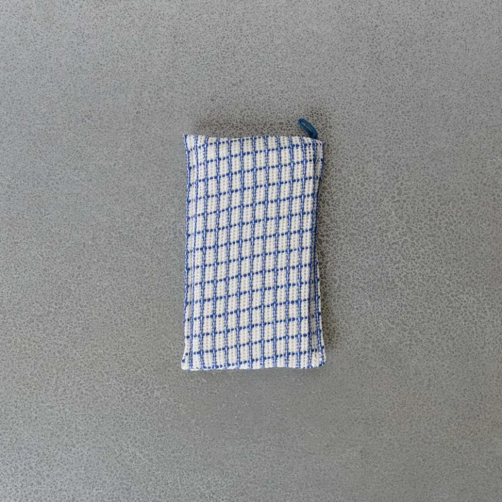 Éponge à carreaux - Bleu