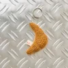 Porte clé Merci en tricot - Croissant