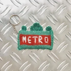 Porte clé Merci en tricot - Metro