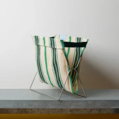 Porte-revue - Rayures Vertes