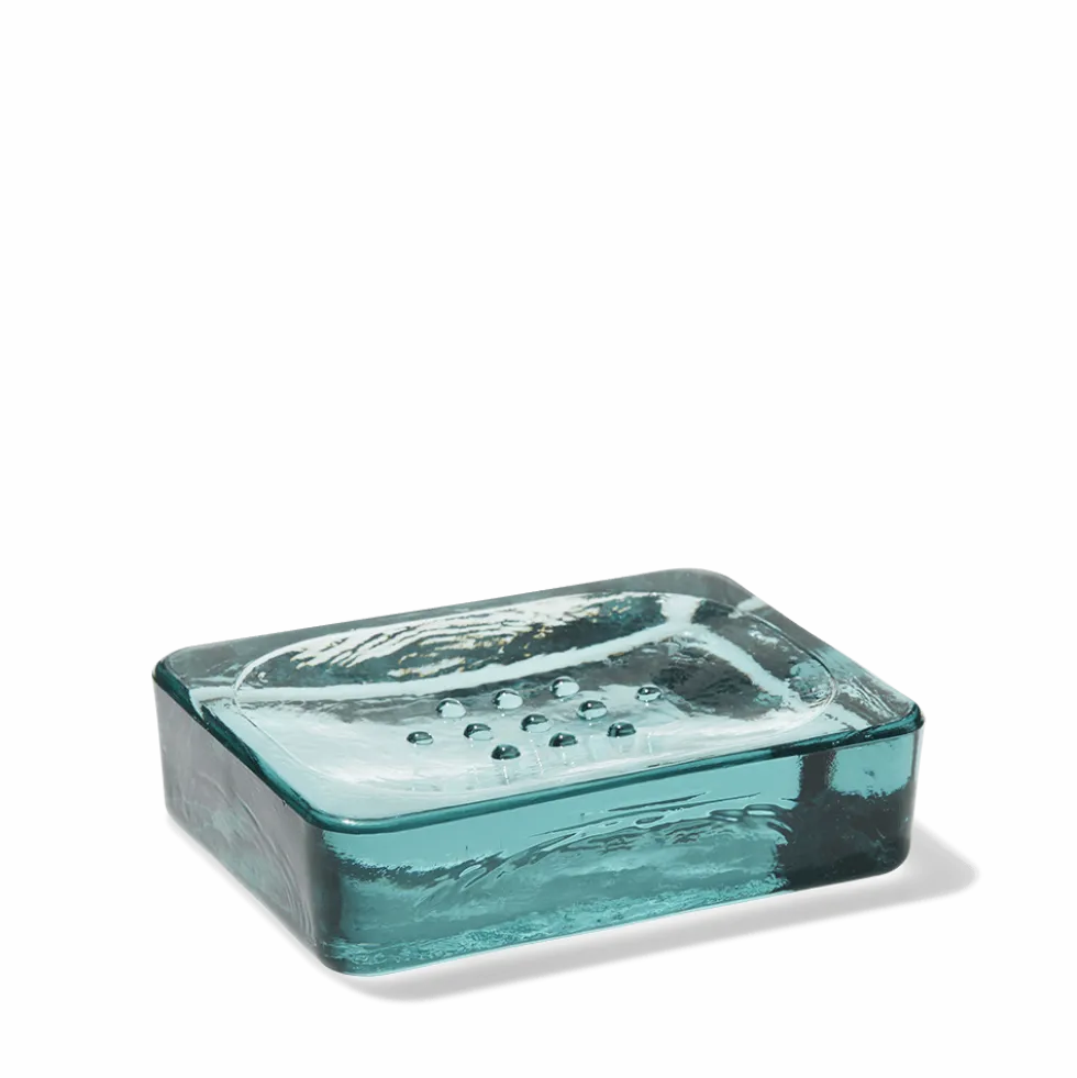 Porte-savon en verre recyclé