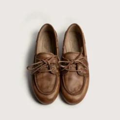 Posa - Mocassins Bateau Brossé - Marron