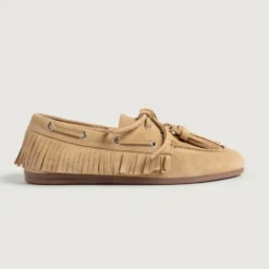 Posa - Mocassins Bateau en Daim - Beige