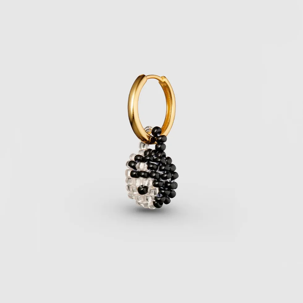Pura Utz - Boucles d'oreilles Ying Yang - Noir et Blanc