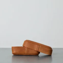Rangement oval en cuir