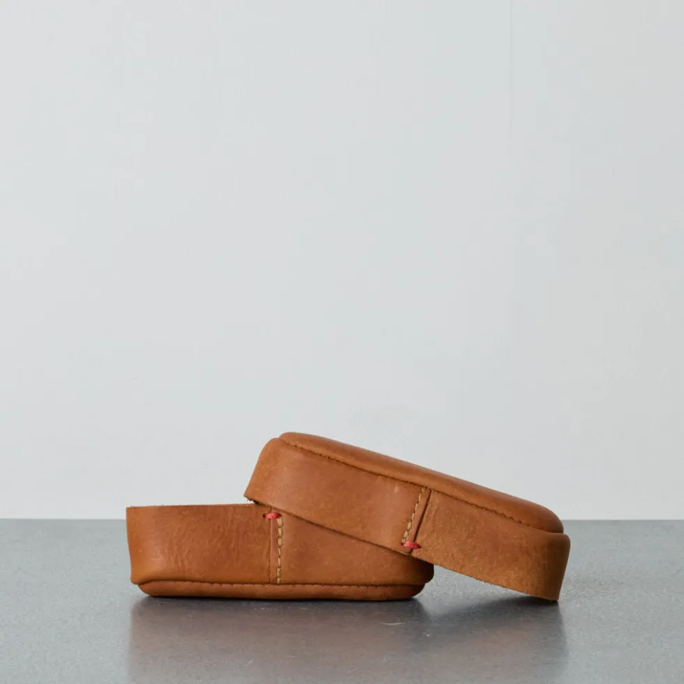 Rangement oval en cuir