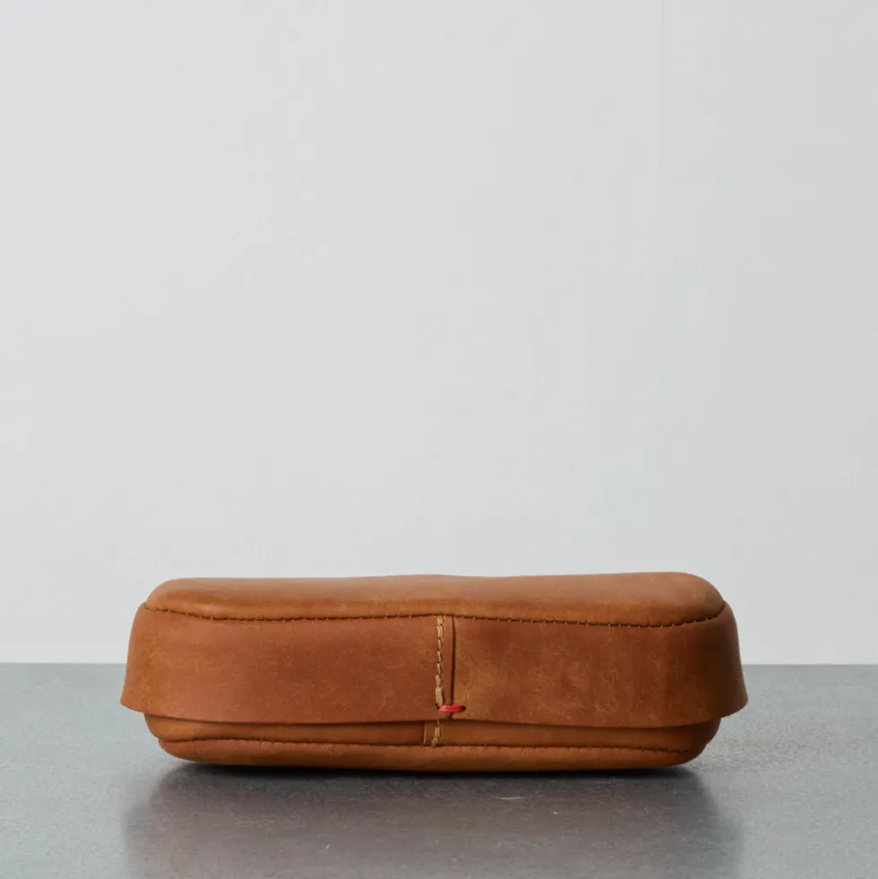 Rangement oval en cuir