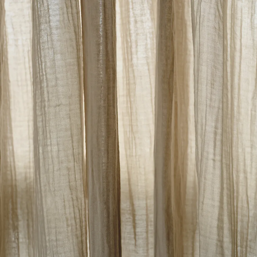 Rideau en gaze de coton - Beige Quai de Seine