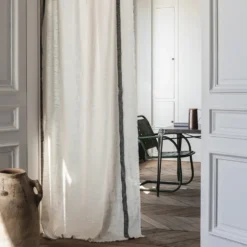 Rideau à franges - Blanc Optique