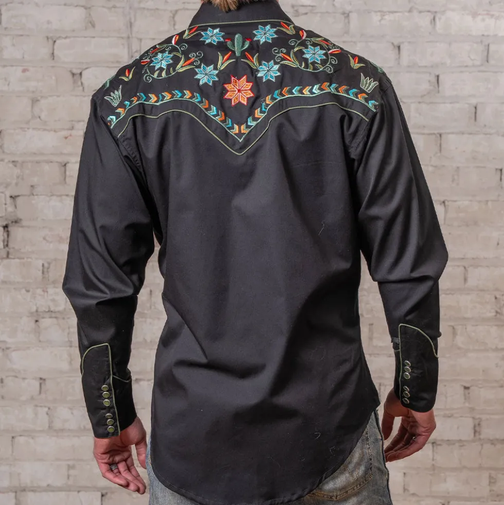 Rockmount - Chemise Agave Cactus Western - Noir