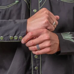 Rockmount - Chemise Agave Cactus Western - Noir