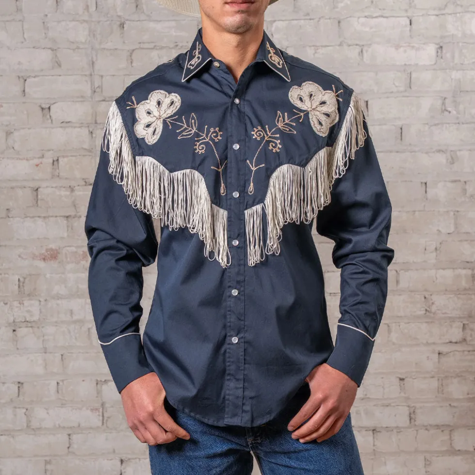 Rockmount - Chemise Fringe Western - Marine