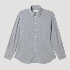 Rohe - Chemise Carreaux Froissés - Gris