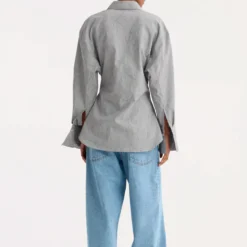 Rohe - Chemise Carreaux Froissés - Gris