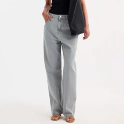 Rohe - Jeans Baggy Fit Denim - Gris délavé