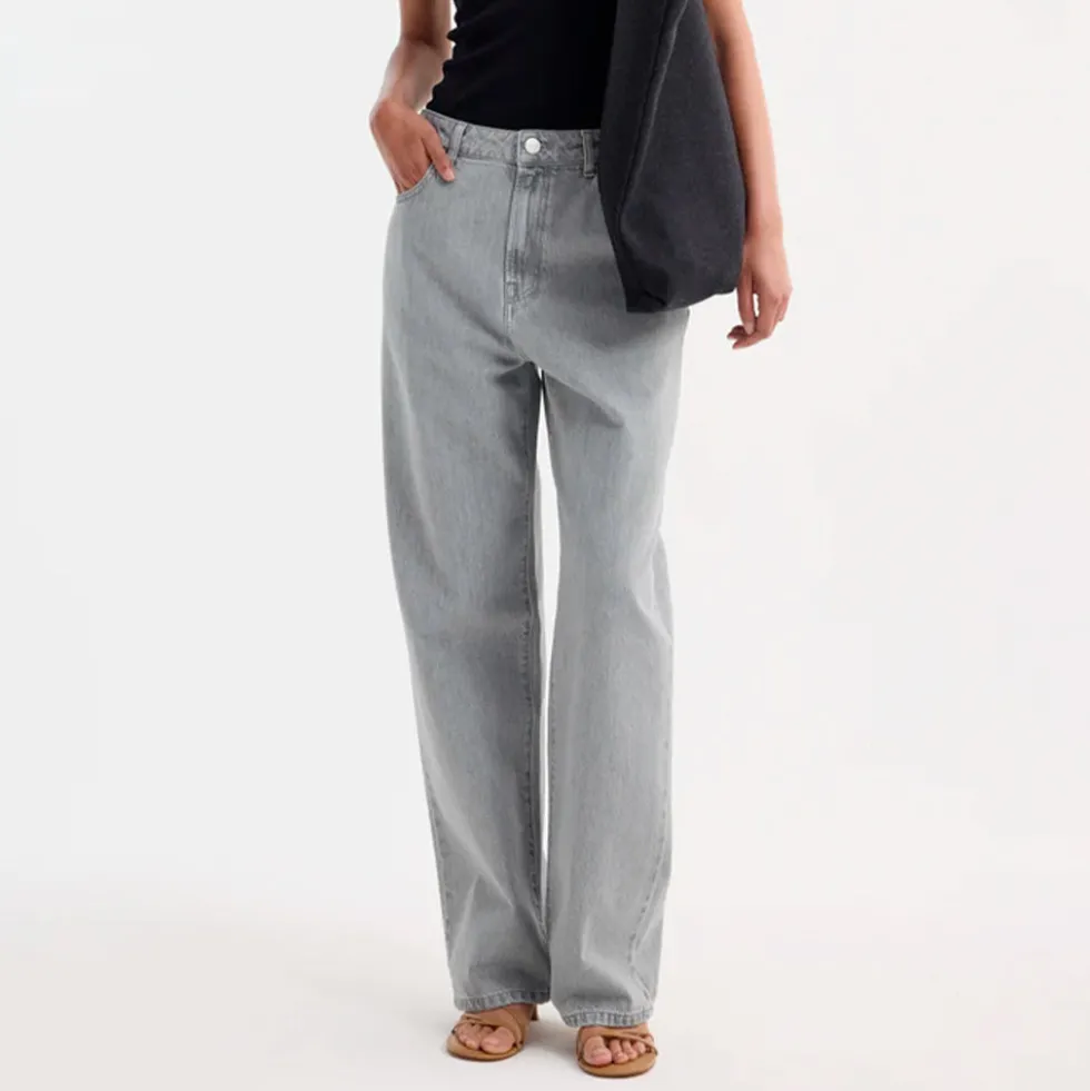 Rohe - Jeans Baggy Fit Denim - Gris délavé