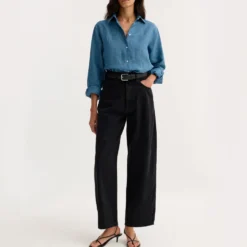 Rohe - Jeans Barrel Leg - Noir