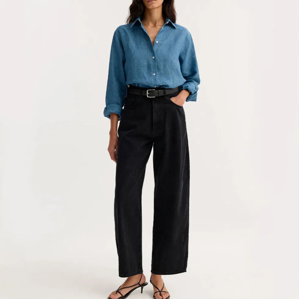 Rohe - Jeans Barrel Leg - Noir