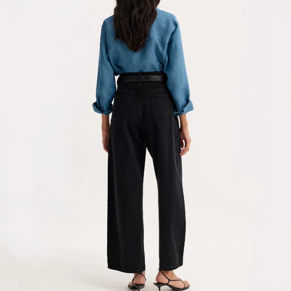 Rohe - Jeans Barrel Leg - Noir