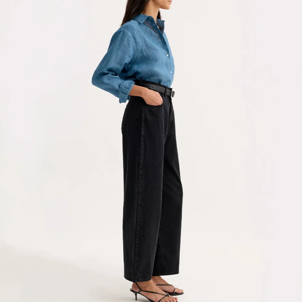 Rohe - Jeans Barrel Leg - Noir