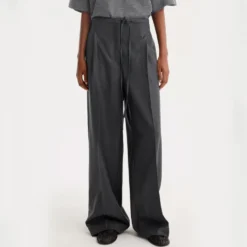 Rohe - Pantalon Décontracté Laine - Gris Foncé