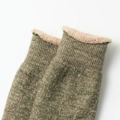 Rototo - Chaussettes double face - Vert/Marron