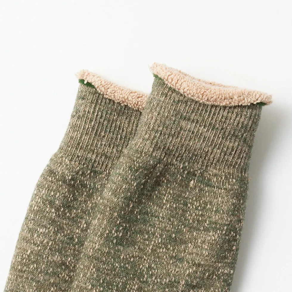 Rototo - Chaussettes double face - Vert/Marron