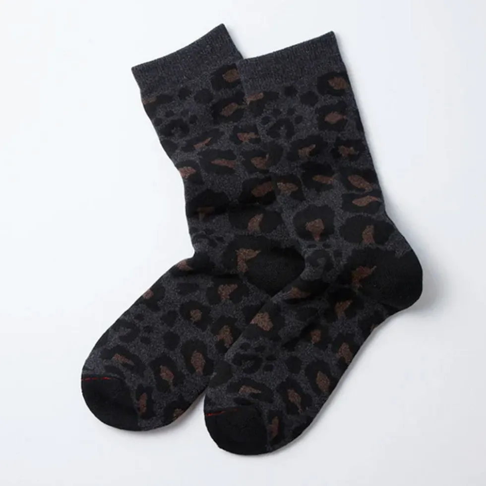 Rototo - Chaussettes Léopard - Charbon
