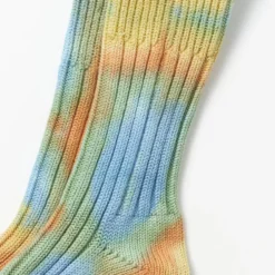 Rototo - Chaussettes Tie and dye - Bleu/Jaune/Orange