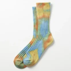 Rototo - Chaussettes Tie and dye - Bleu/Jaune/Orange
