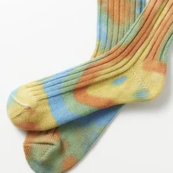 Rototo - Chaussettes Tie and dye - Bleu/Jaune/Orange