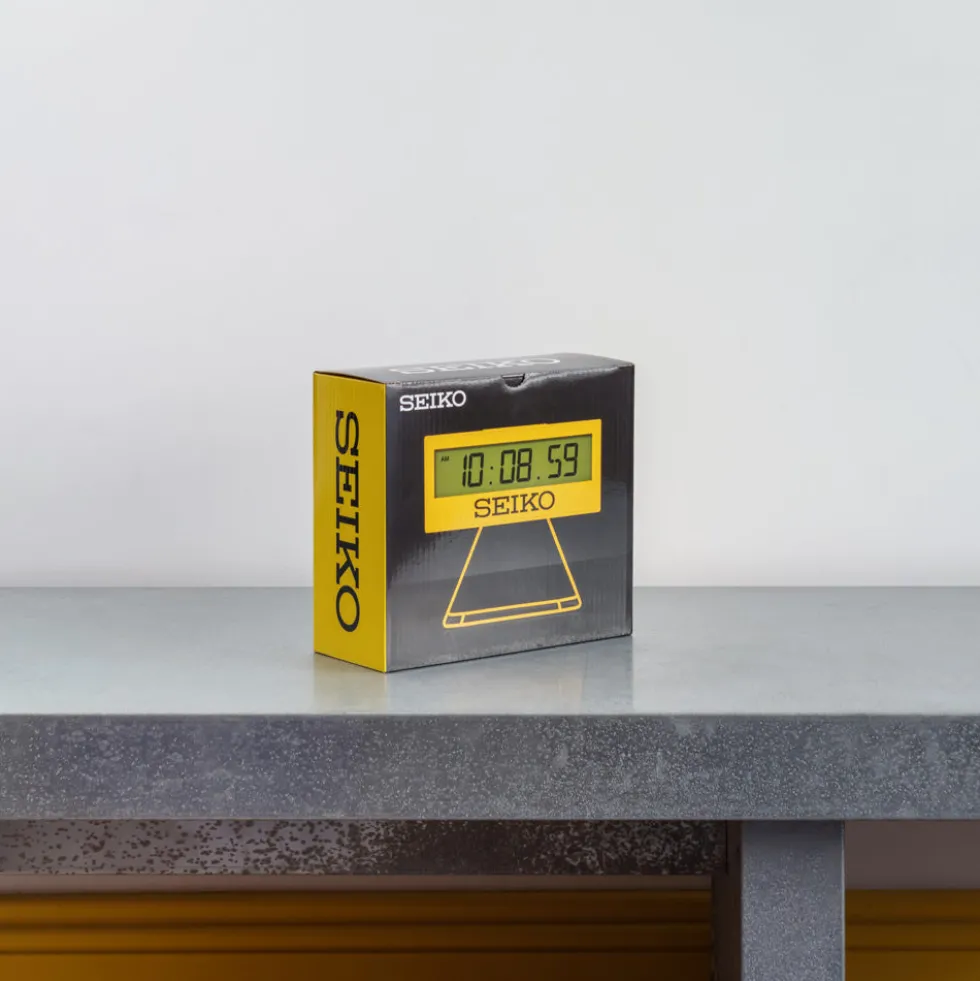 Réveil Seiko affichage digital - Jaune